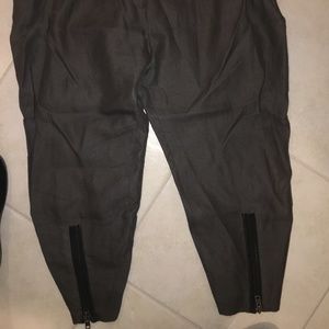 military trouser pant with zippers at ankle